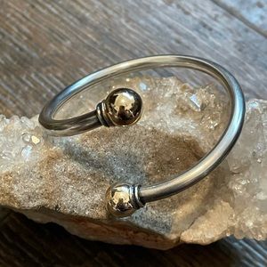 12k 925 Bypass Vintage cuff bangle bracelet